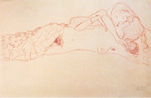 Deux nus allongés sur le dos - Gustav Klimt